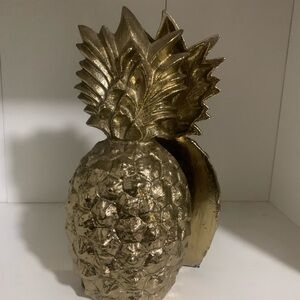 Gold Pineapple Bookends